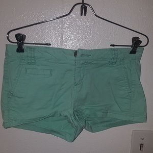 Express Mint Green Comfort Stretch Shorts